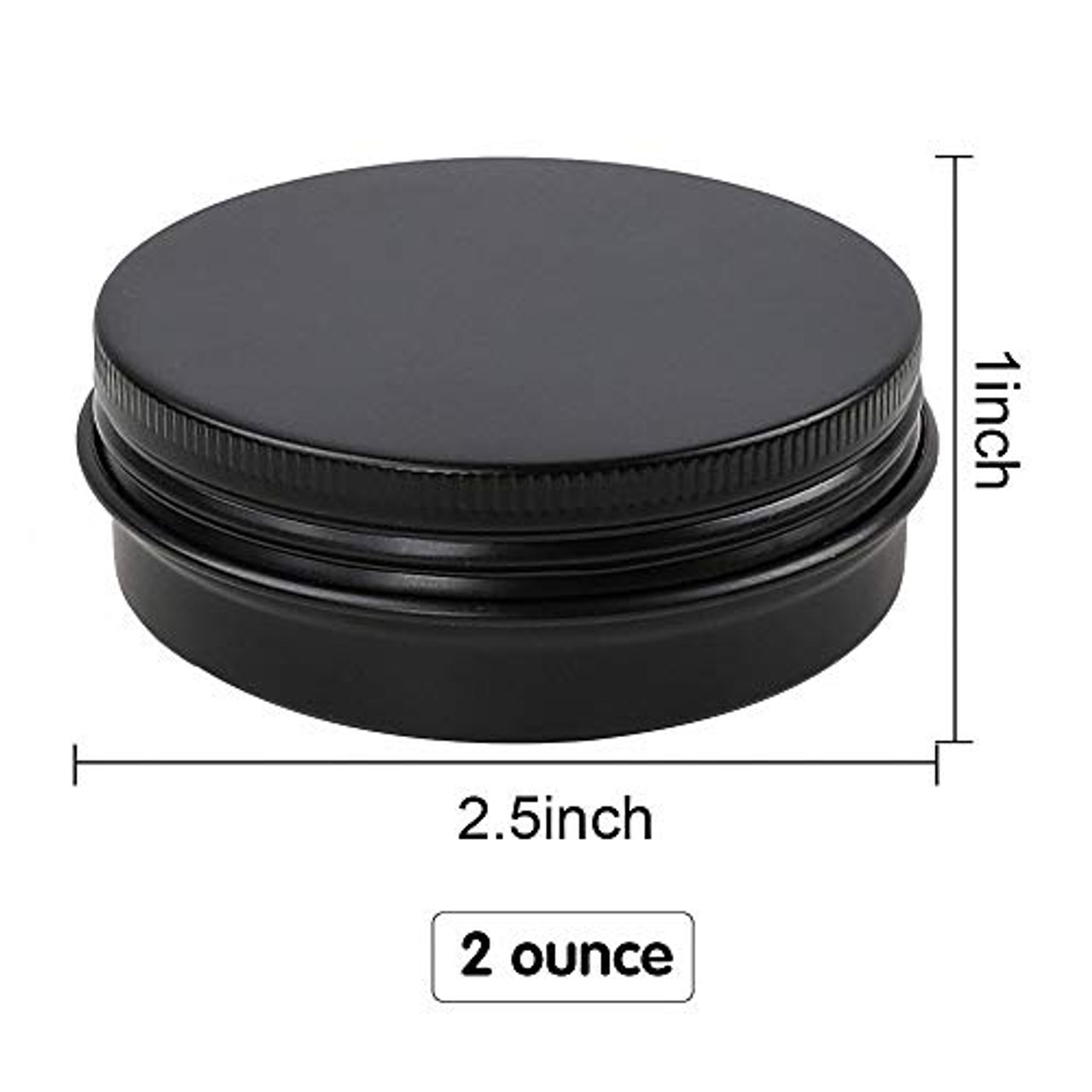 100 Pack Metal Tins 4 oz Aluminum Containers with Lids Screw Top Round Tin  Cans for