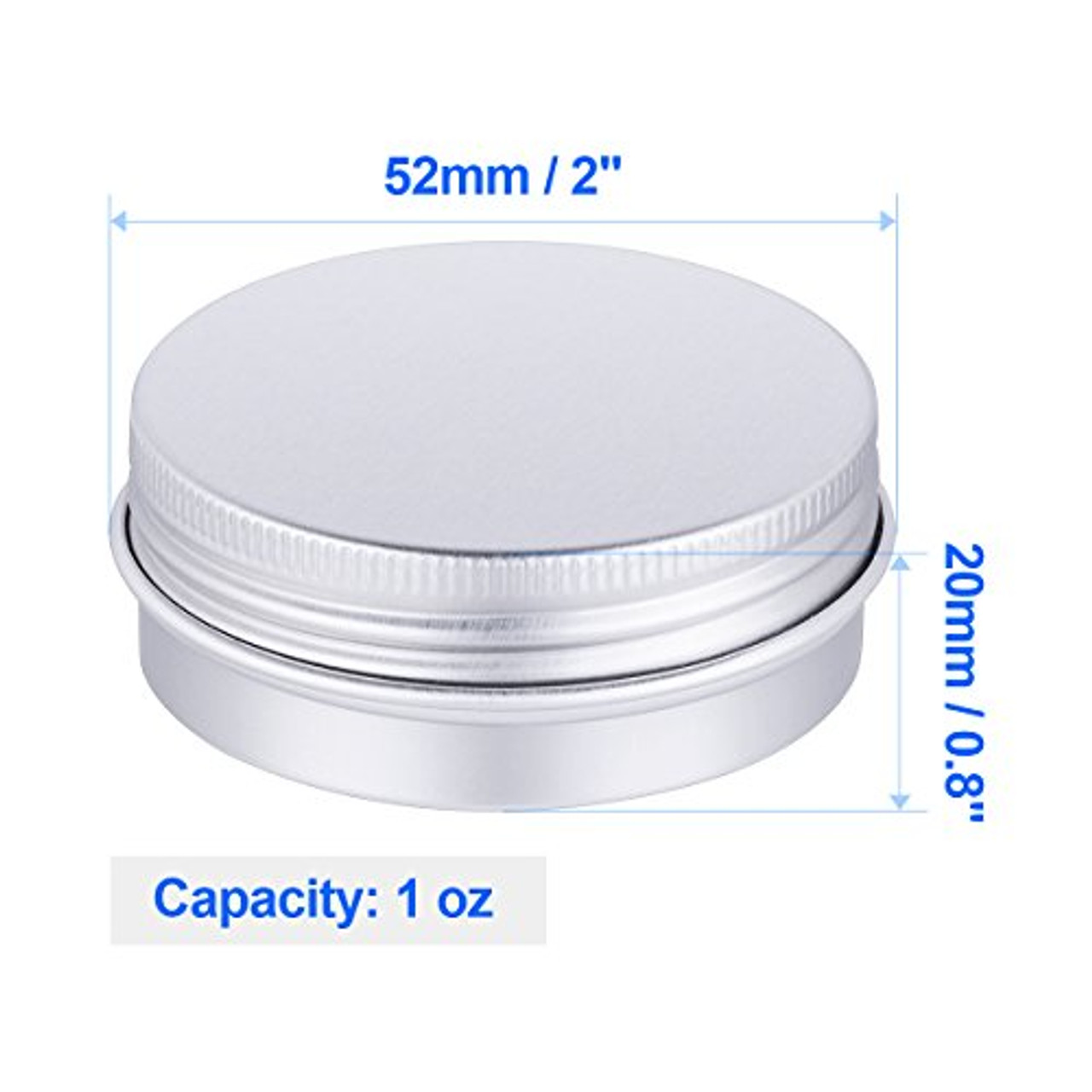 ZOENHOU 64 Pack 2 Ounce Metal Tin Cans, Clear Top Lid Round Empty Container  Tin Cans, Refillable Spice Candle Tins for Gift Giving, Candle Making, Lip  Balm