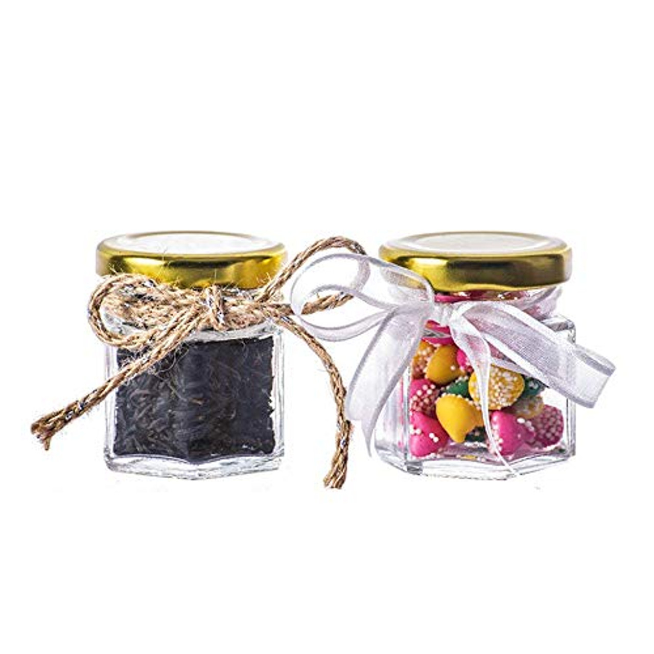 250 Pcs 1.5 Oz Mini Glass Jars for DIY Wedding Jam Jelly Honey