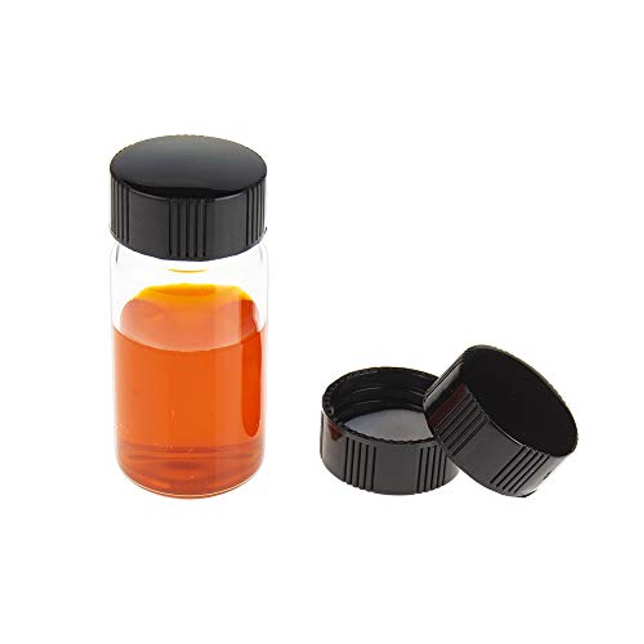 JIUWU 20ml (0.6 oz) Clear Glass Vials Liquid Sample Glass Bottles Screwcap Lab Capacity Container Pack of 20