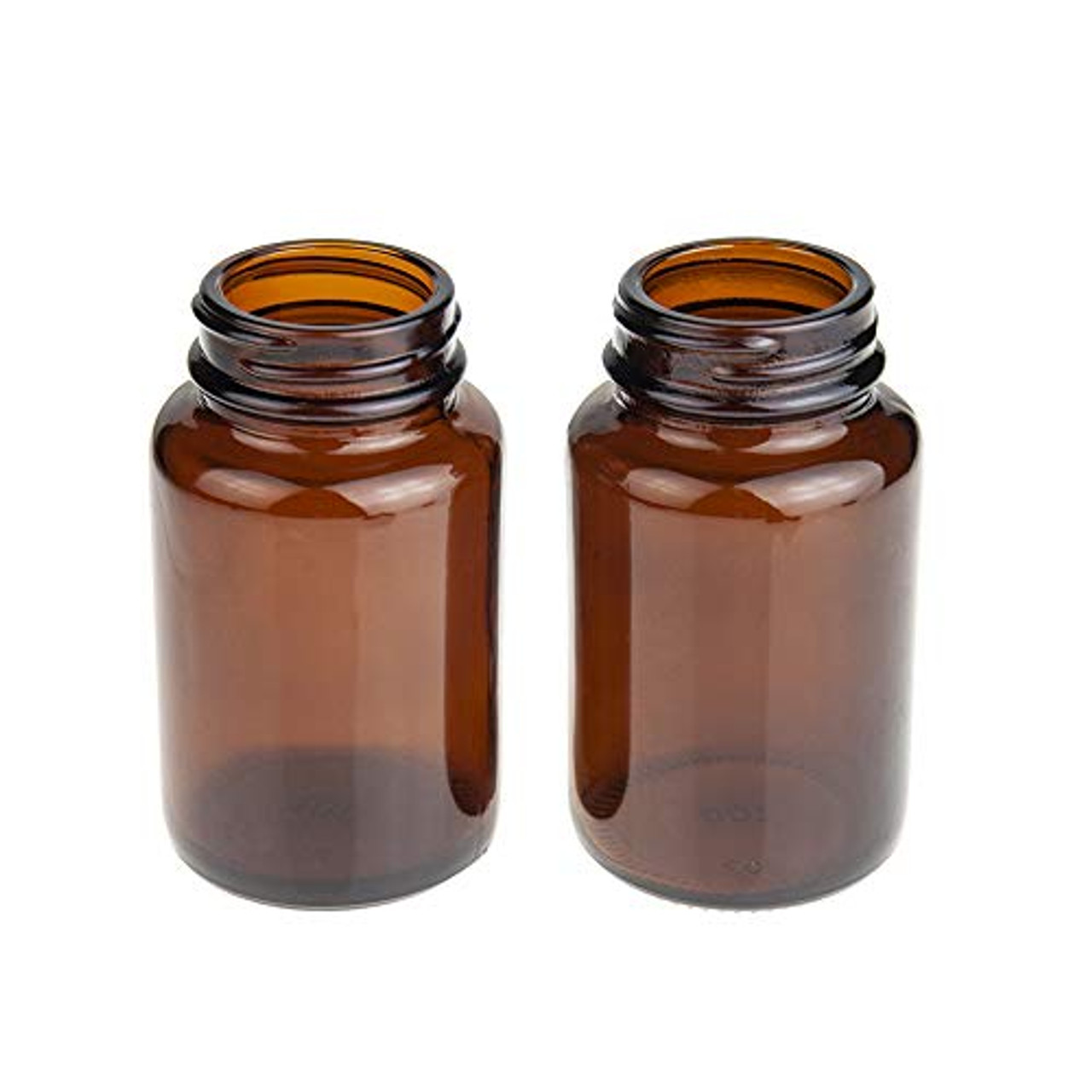 100 cc Amber Glass Wide Mouth Packer Bottles 38-400 Neck Finish