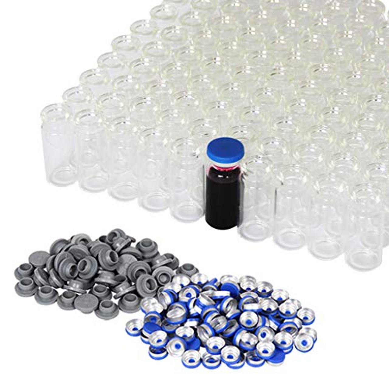 Economy Reversible Cap Plastic Vials