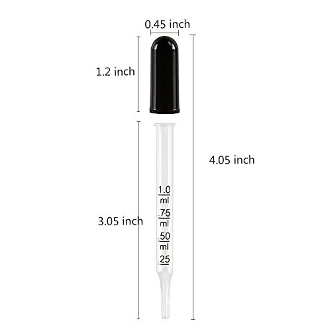 Glass Dropper Medicine 1ml, Teenitor Essential Oils Eye Dropper Pipette  Dropper with Black Suction Bulb, Straight-Tip Calibrated Droppers for  Medicine Art Liquid Plant Nutrients 20 Pack