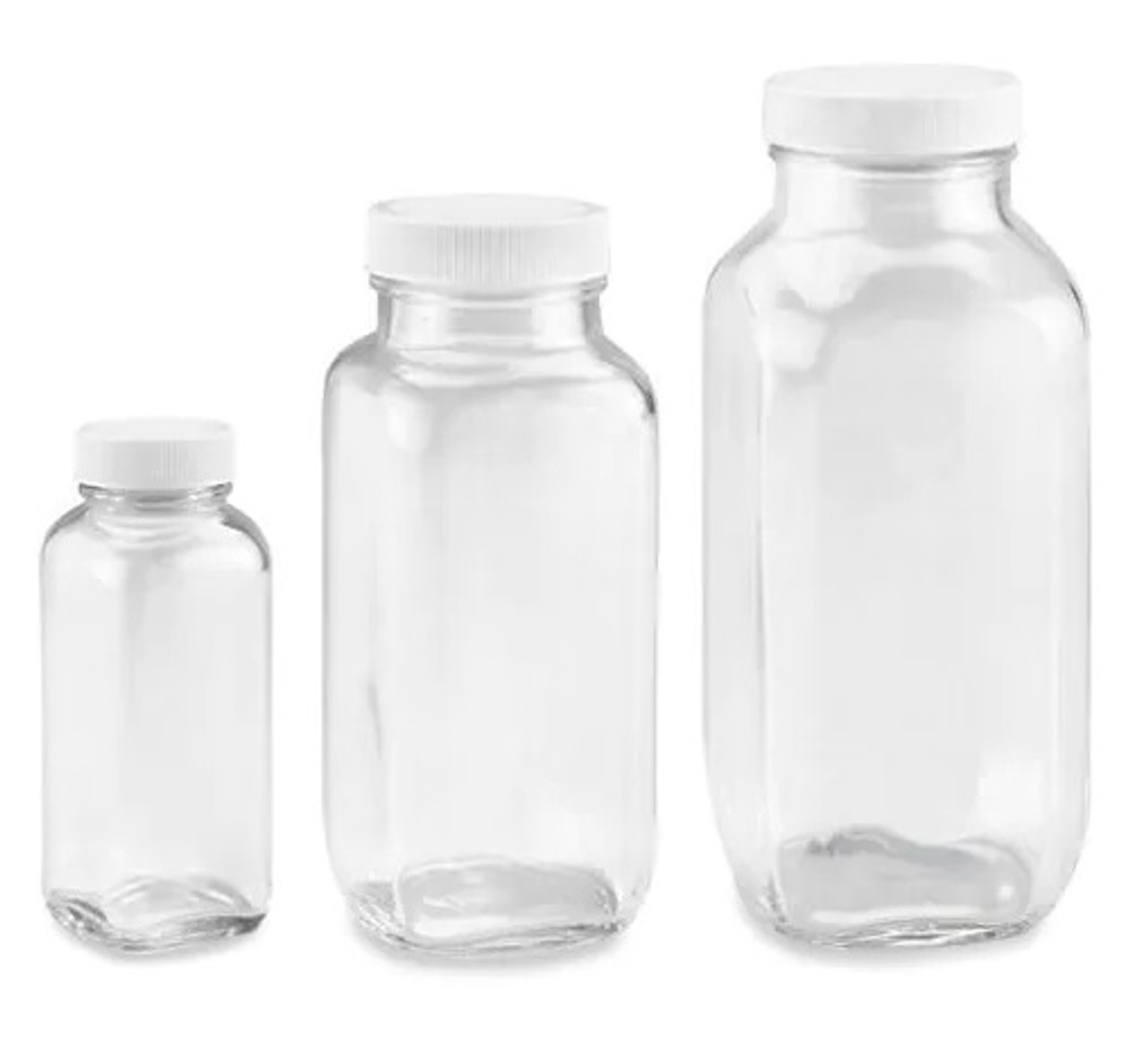 8 Ounce Square Glass Bottle