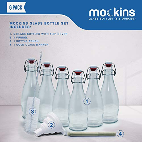 その他 Set of 5 bottles mockins Set of 6 | 8.5 oz. Glass Bottle Set with Swing Top