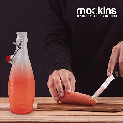 mockins Set of 6 | 8.5 oz. Glass Bottle Set with Swing Top