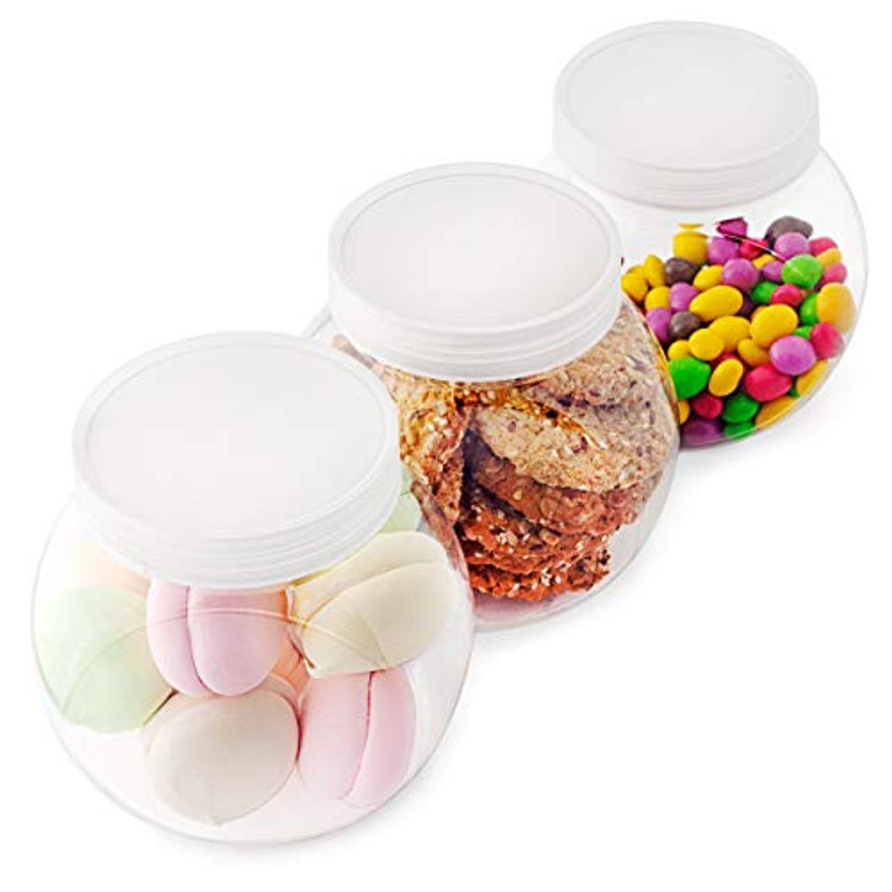 Candy Jar Cookie Jar for Kitchen Counter Plastic Candy Jars for