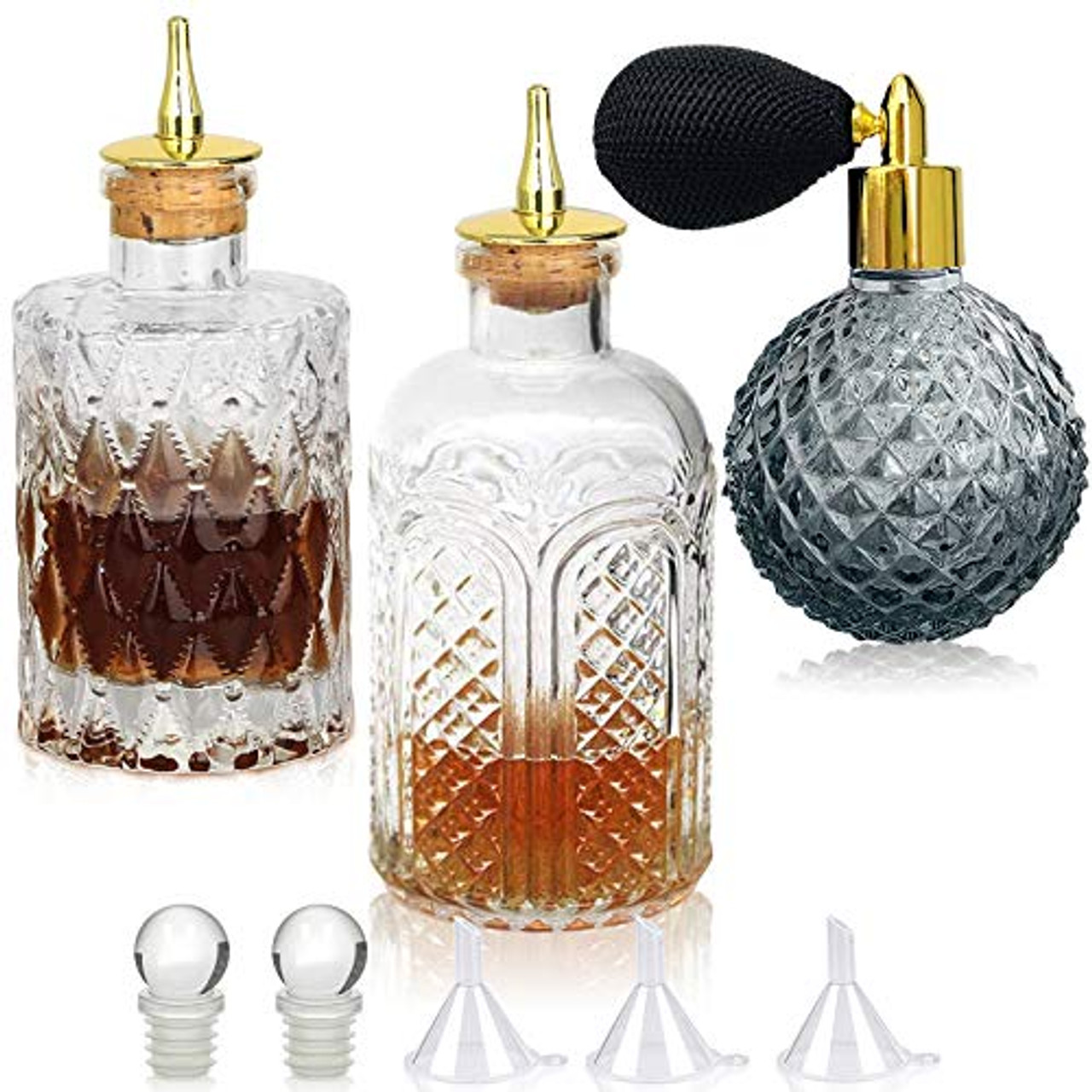 Cocktail Bitters Clear Glass Dasher Bottle - Empty - 8 oz