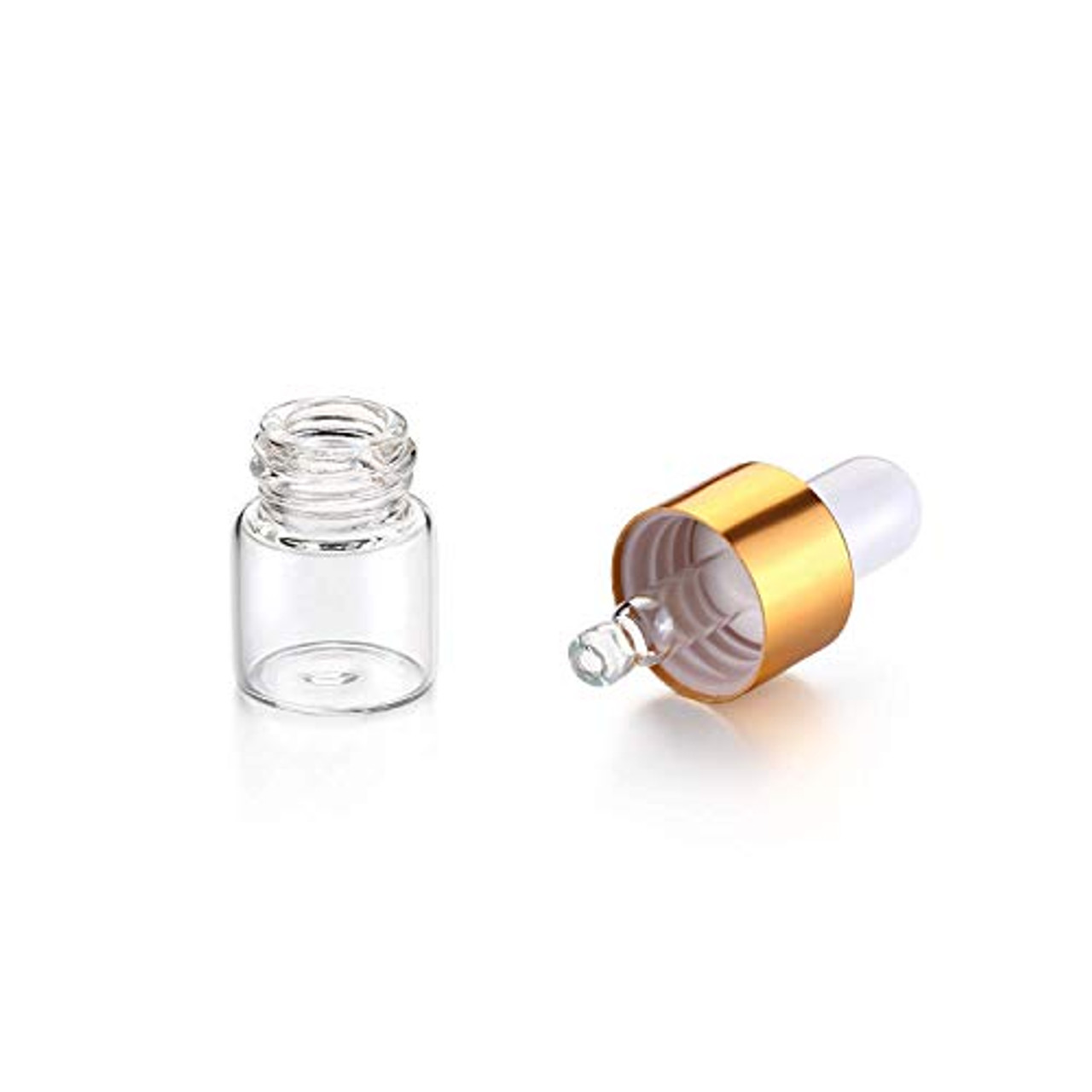 10Pcs 5ml-100ml Empty Glass Dropper Leakproof Vials Travel Containers with  Glass Eye Droppers Tincture Bottles For Liquids Oils