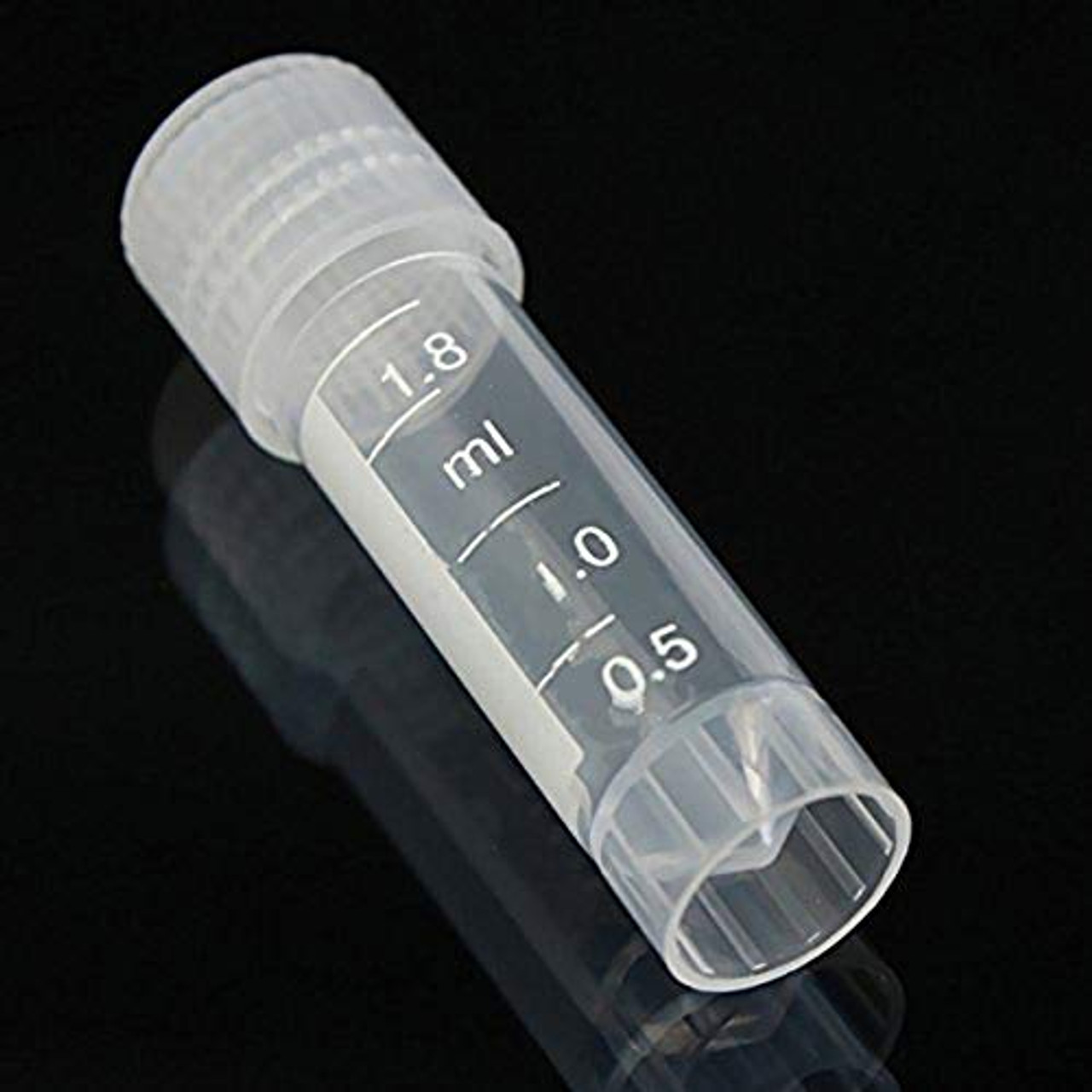 Qfeley 100 Pack 2ml Plastic Vials Self Standing Cryogenic Vial Lab Small  Lab Vial Plastic Vial Seal Cap Container for Laboratory School