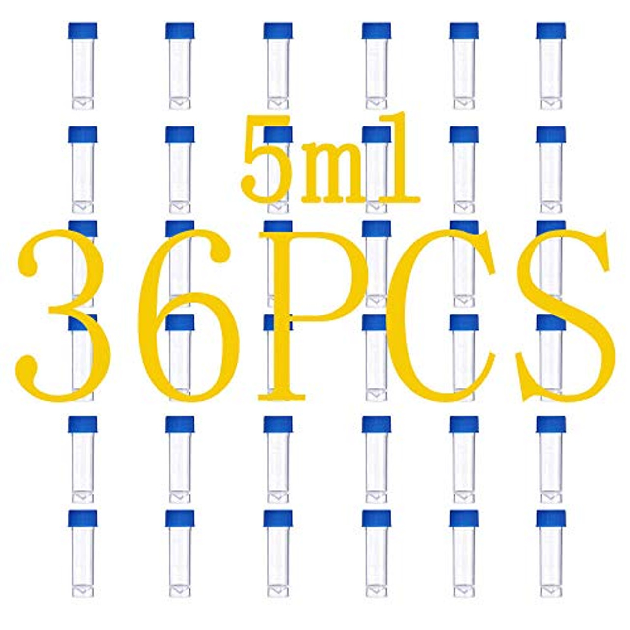 81PCS Cryo Tubes 2ml, Plastic Small vials with Screw caps Sample