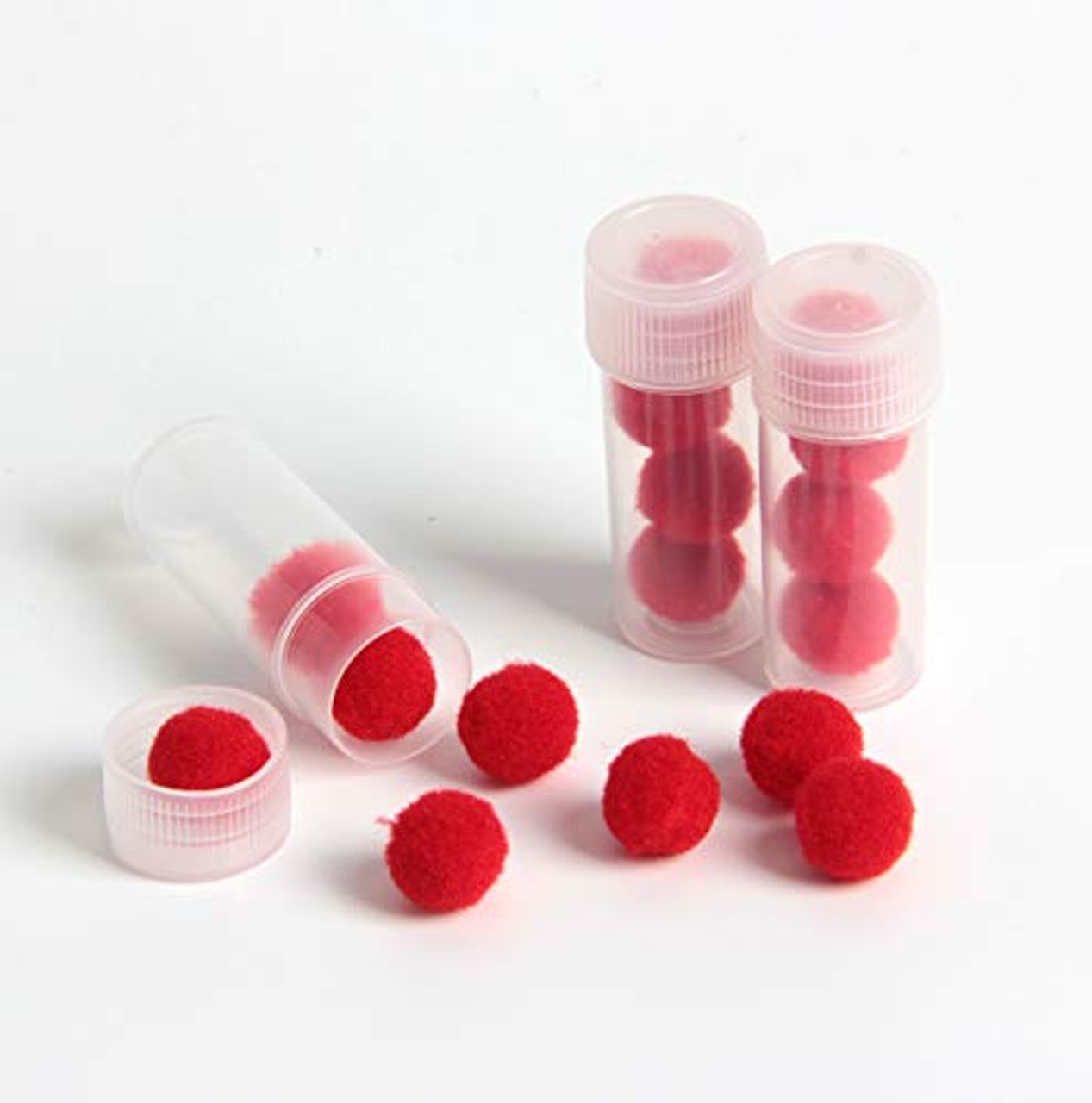 20Pcs 5ml Plastic Test Tubes Vials Sample Container with Cap for Chemist;;^