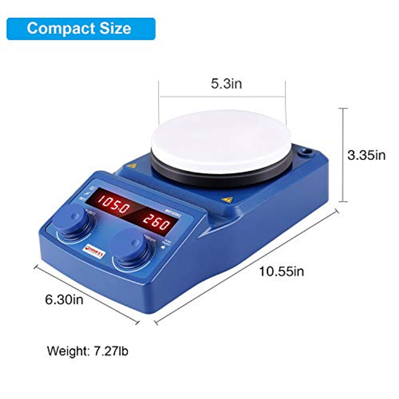 5 Inch Hot Plate Magnetic Stirrer  with LED Digital Display - 4E's USA