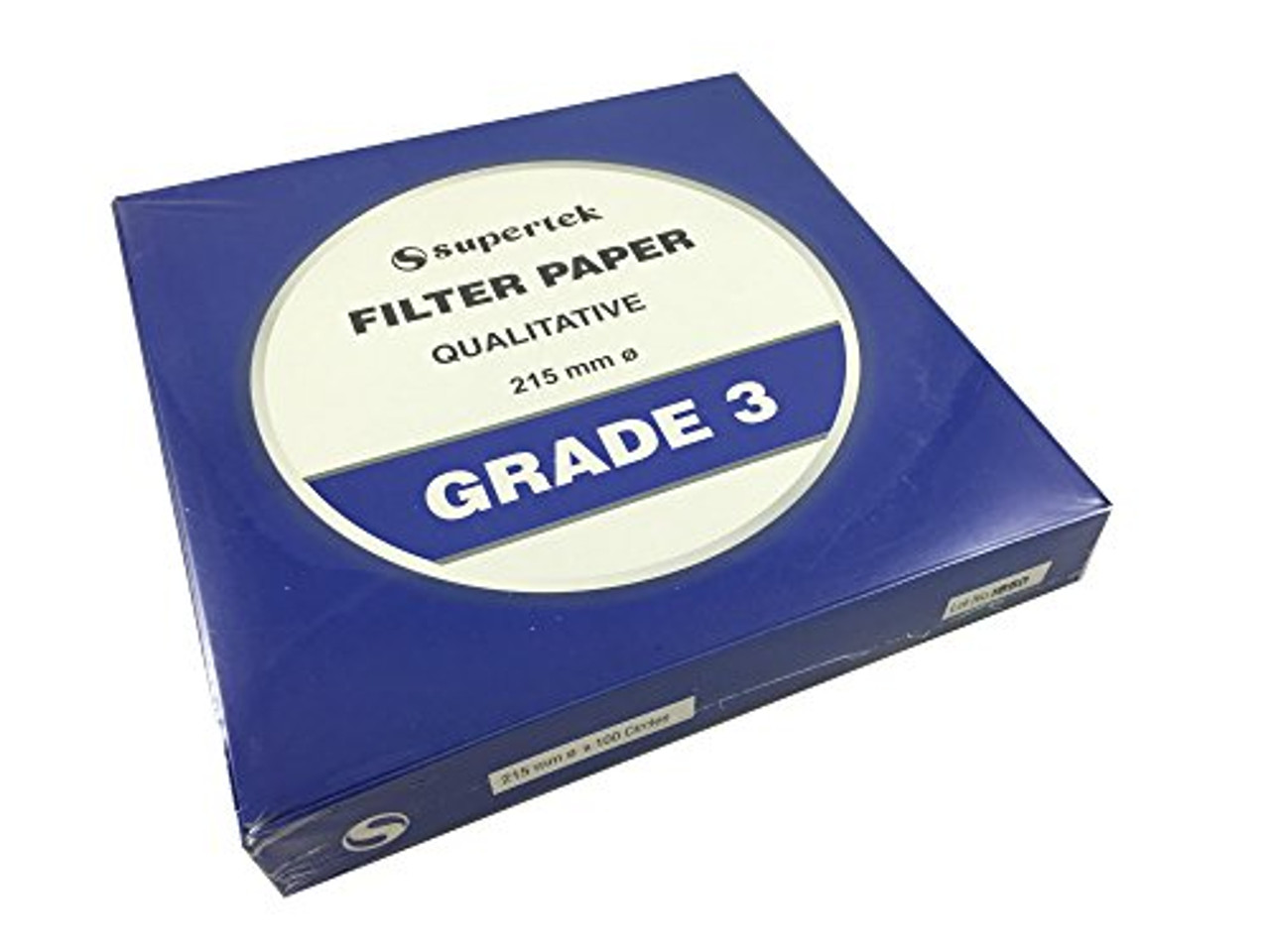 Filter Paper, Qualitative, Grade 3, 215 mm (Diameter) Pack of 100 Sheets