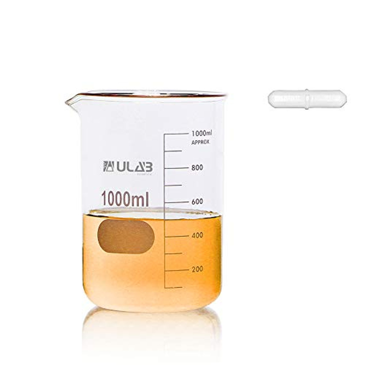 Beaker, 1000ml - Low Form - 100ml Graduations - Borosilicate Glass