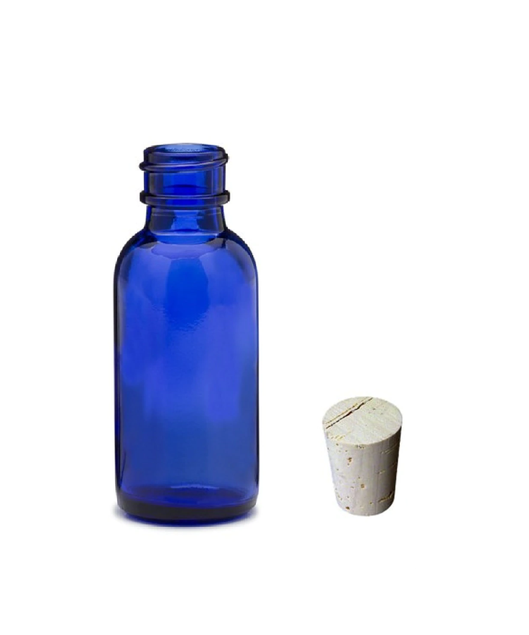 4 Oz. Round Glass Bottle with Cork