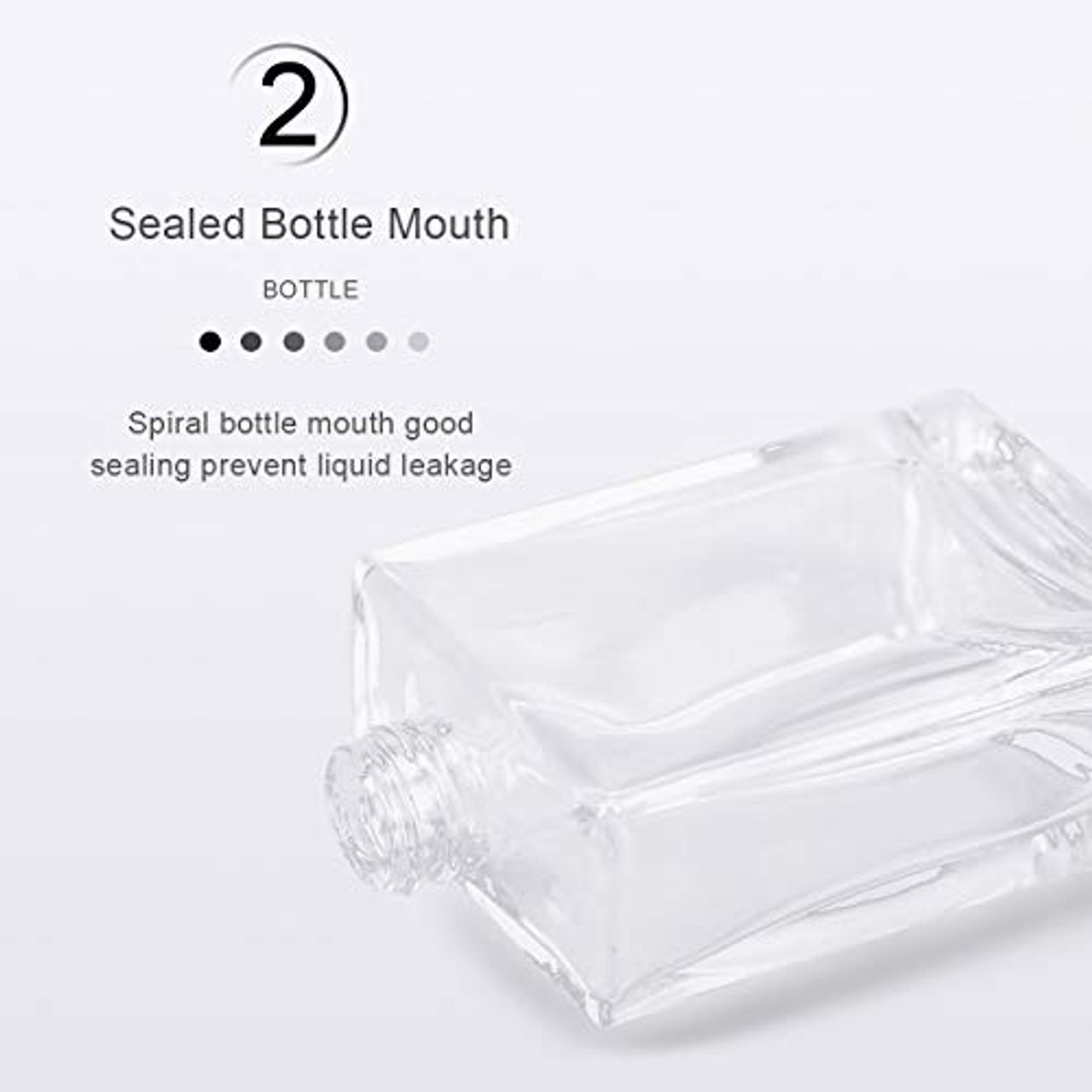 30ml 50ml 100ml Bayonet Perfume Bottle Glass Portable Travel Pressed Spray  Bottle Transparent Glass Empty Refillable Cosmetics