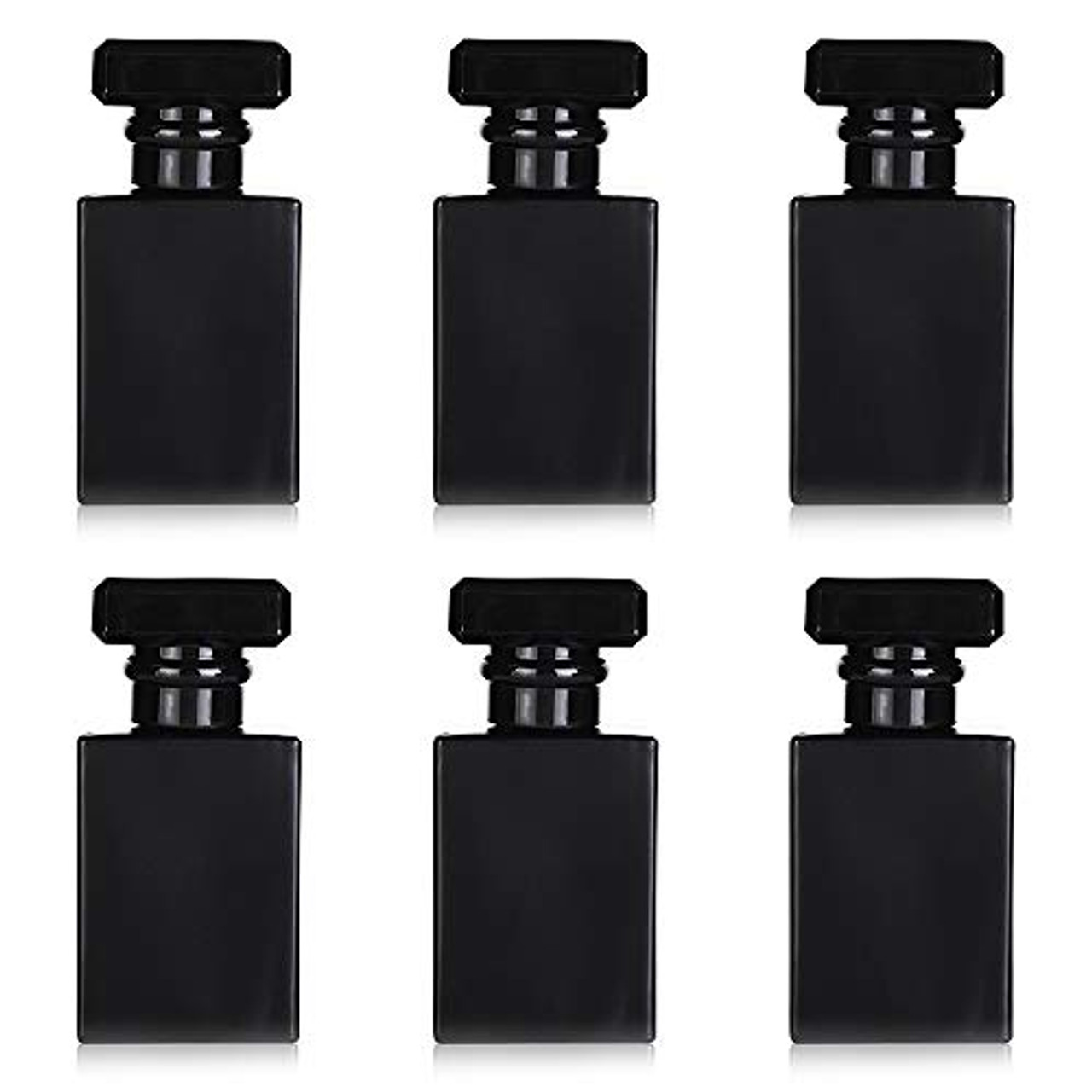 SYBiTeng 6 Pack 30ml / 1 oz. Clear Black Perfume Bottle empty, Portable  Square Empty Glass Perfume A…See more SYBiTeng 6 Pack 30ml / 1 oz. Clear  Black