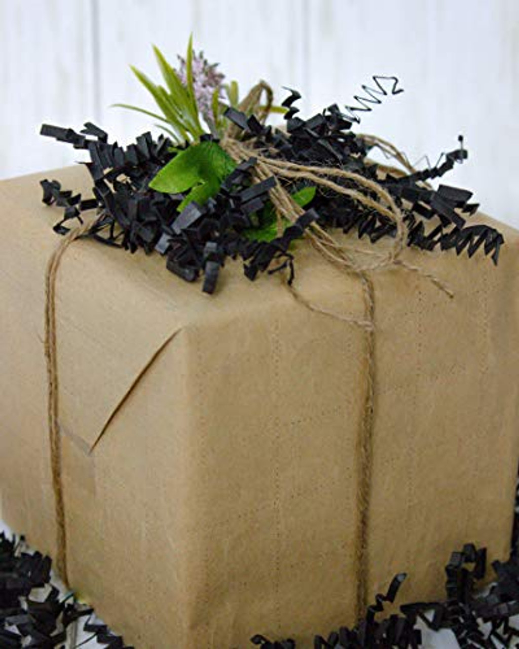 Crinkle Cut Paper Shred Filler (2 LB) for Gift Wrapping & Basket Filling -  Black
