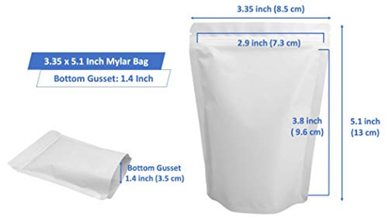 1 Gallon Stand-Up 5MIL Mylar Bags - Pack of 25 - Vacuum Sealers Unlimited
