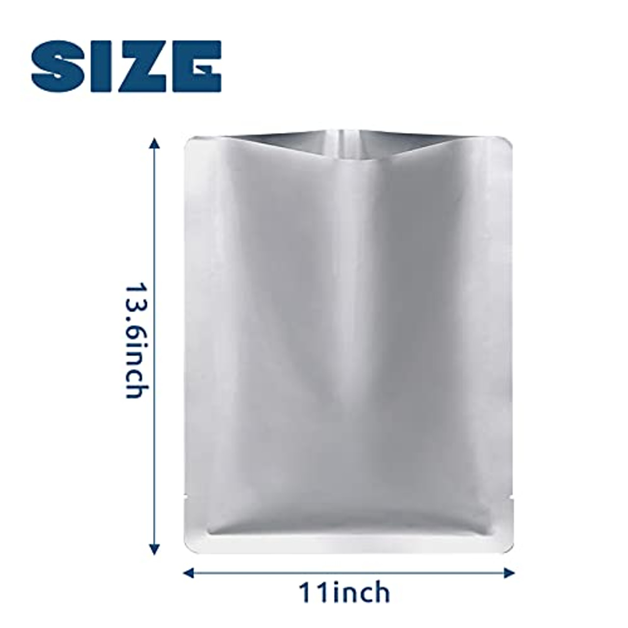10 Packs 1-5 Gallon Mylar Bags Resealable Aluminum Foil Bags For