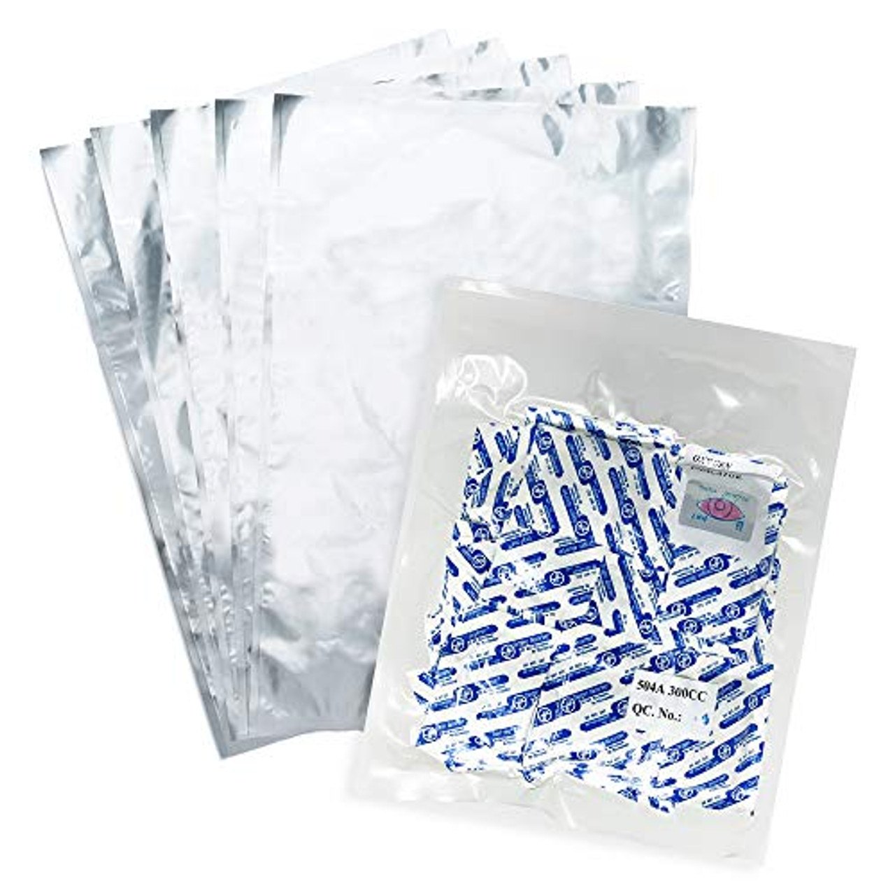 Premount 100 Mylar Bags for Food Storage With Oxygen Absorbers