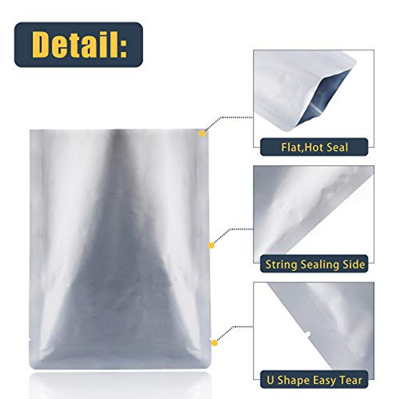 Mylar Bags, 2-Gallon - PackFreshUSA