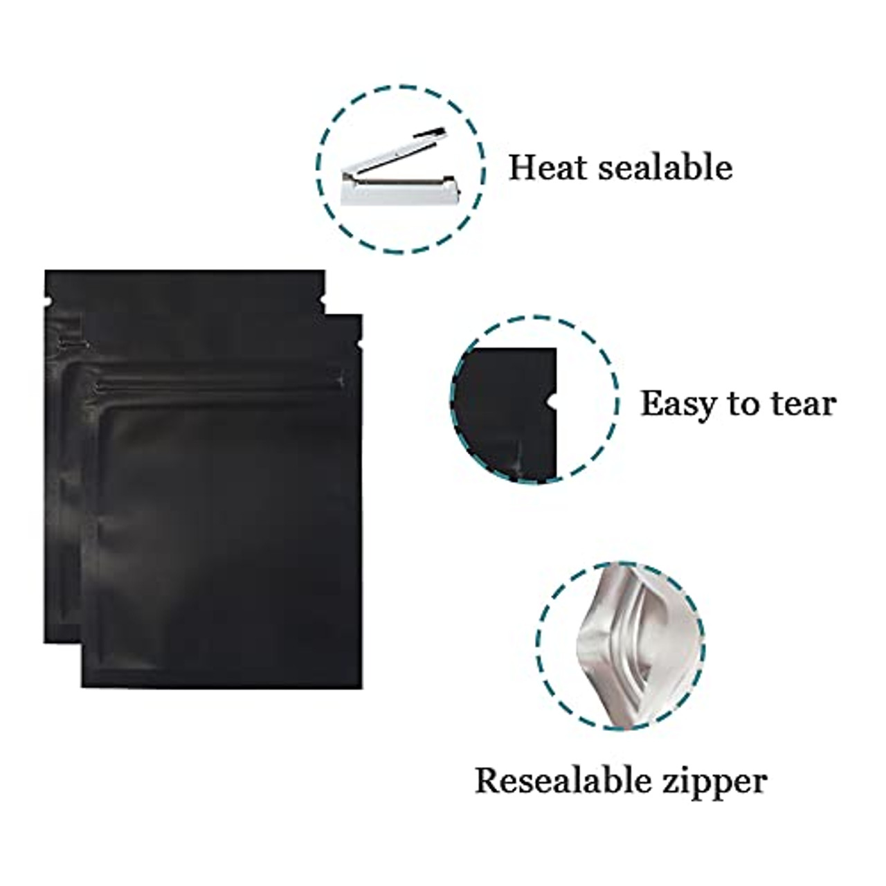 Air Tight Resealable Zip Bags Moisture Proof Zip Lock Pouch Packaging