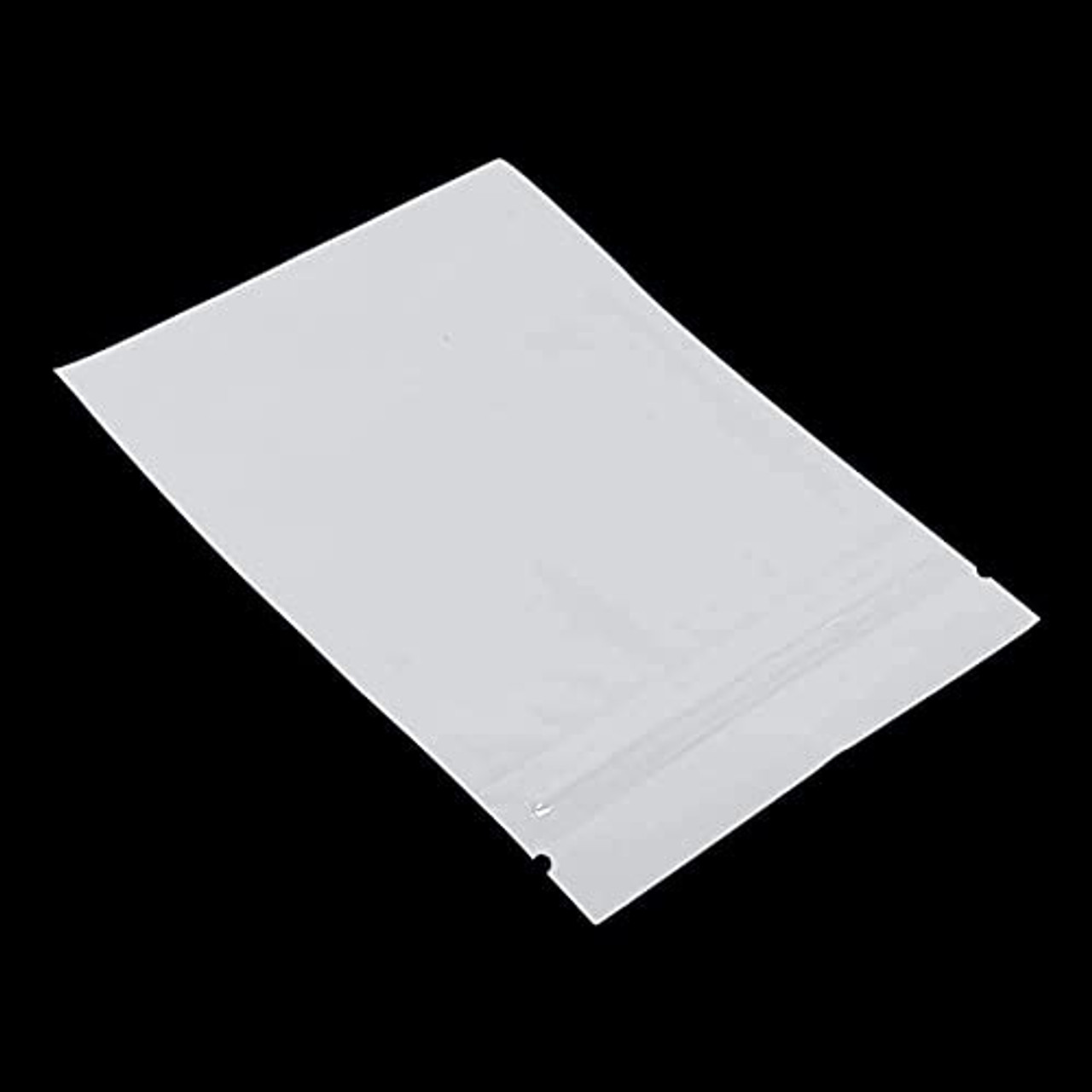 100 Pack 4x5 inch Glossy White Resealable Clear Front Mylar Foil