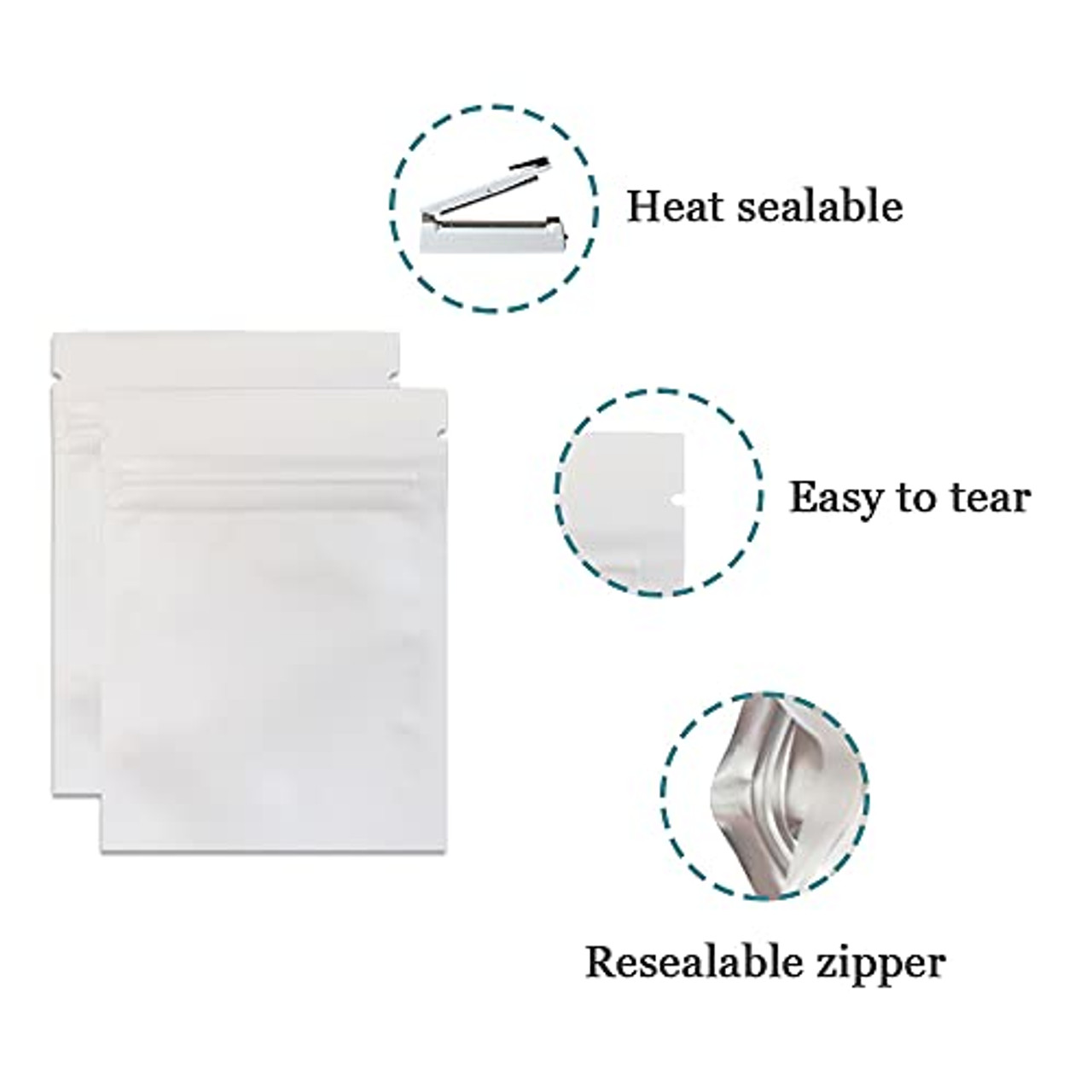 Air Tight Resealable Zip Bags Moisture Proof Zip Lock Pouch Packaging