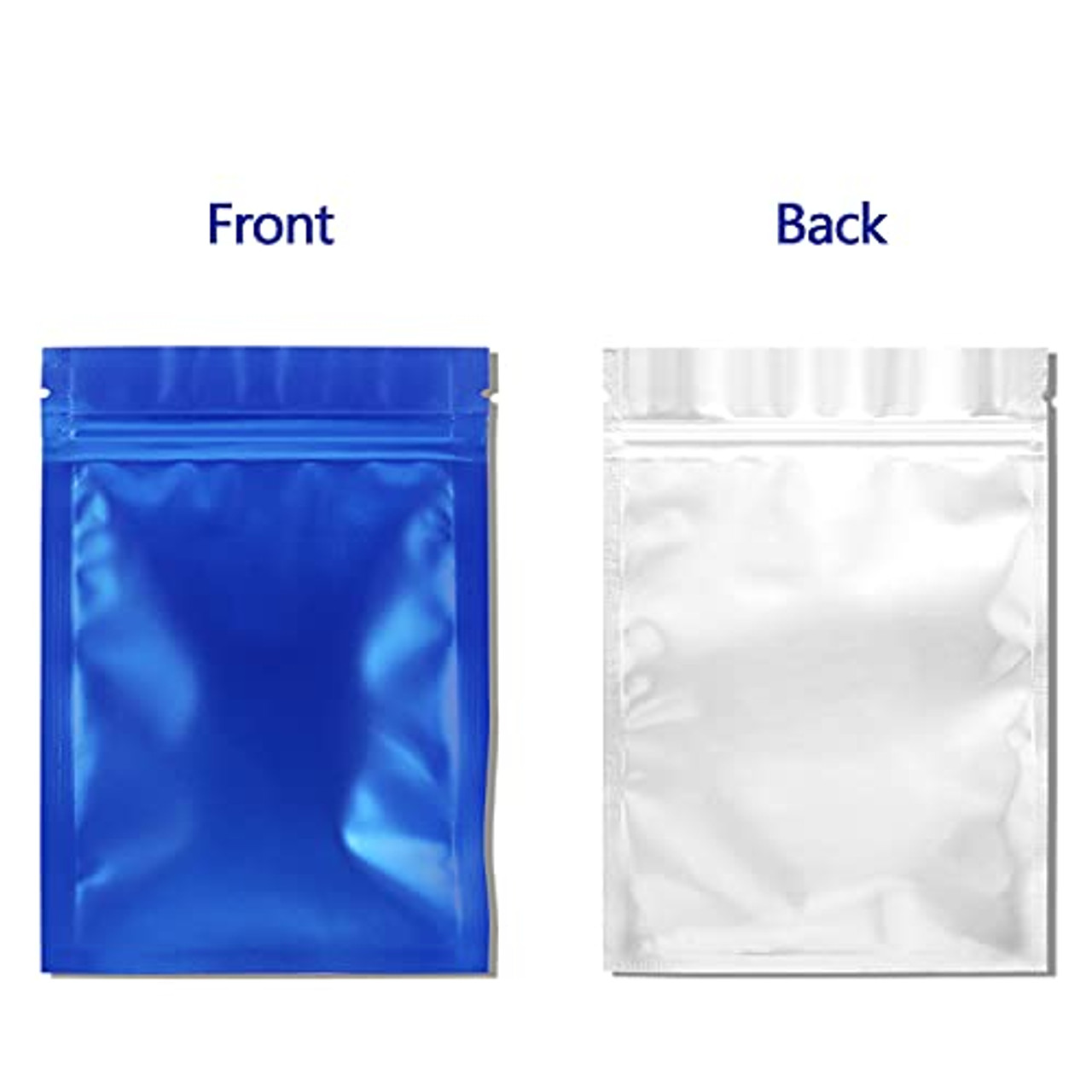 100-Pack Mylar Packaging Bags for Small Business Sample Bag Smell Proof Resealable Zipper Pouch Bags Jewelry Food Lip Gloss Eyelash Phone Case