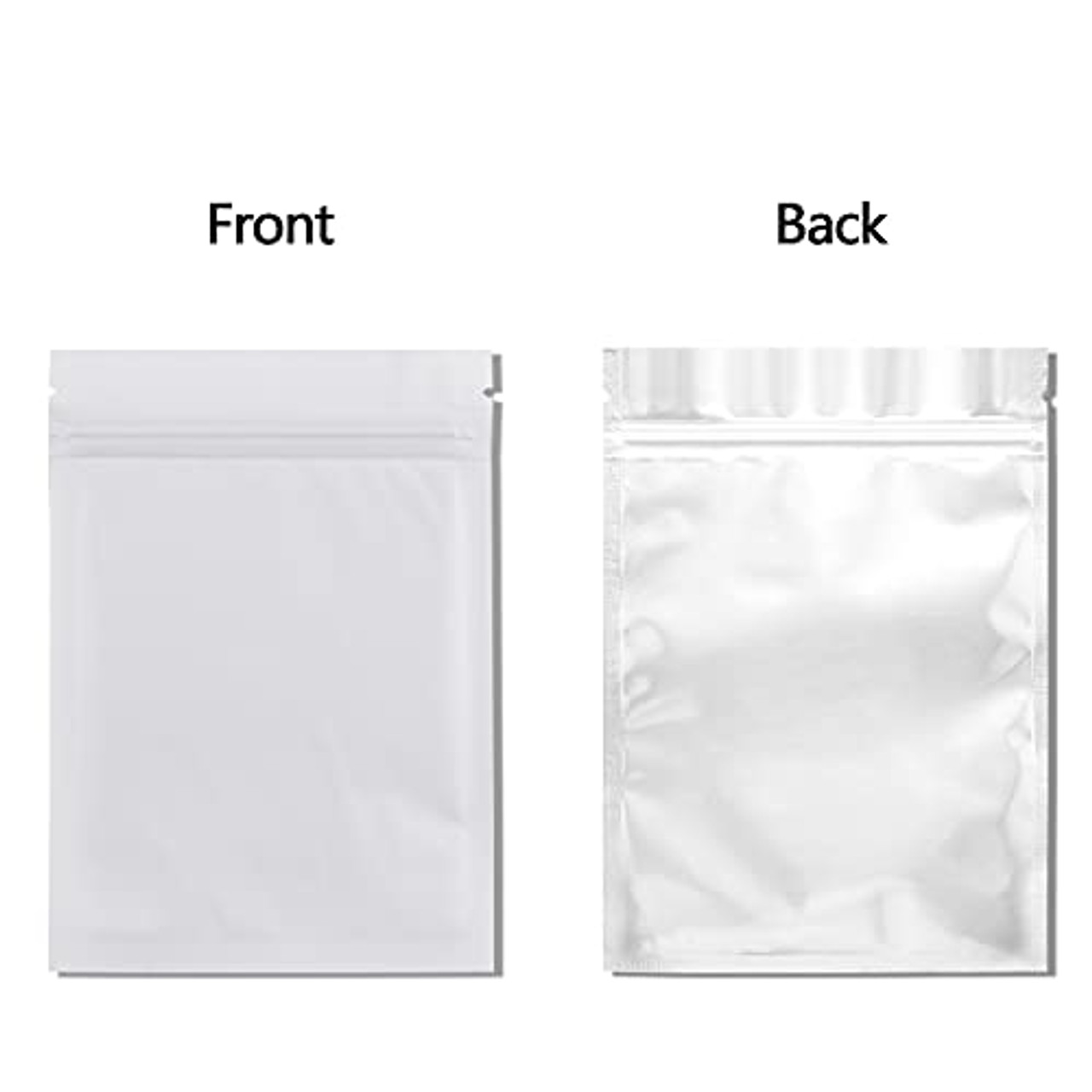 100 Pack 4x5 inch Glossy Green Resealable Frosted Clear Front Mylar Foil  Zipper Lock Pouch for Zip Reclosable Lock Food Storage Bags Heat Seal  Pouches Airtight Grocery Pack