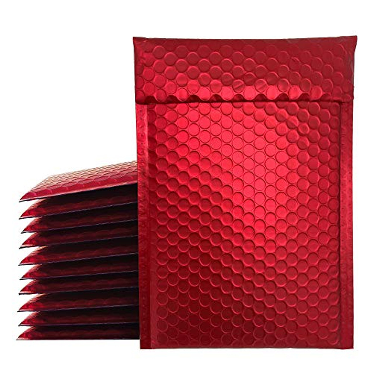 25PCS 4x8 Matte Glamour Small Red Poly Bubble Mailers Mailing Padded  Envelopes -Extra Thick, Moist Resistance.