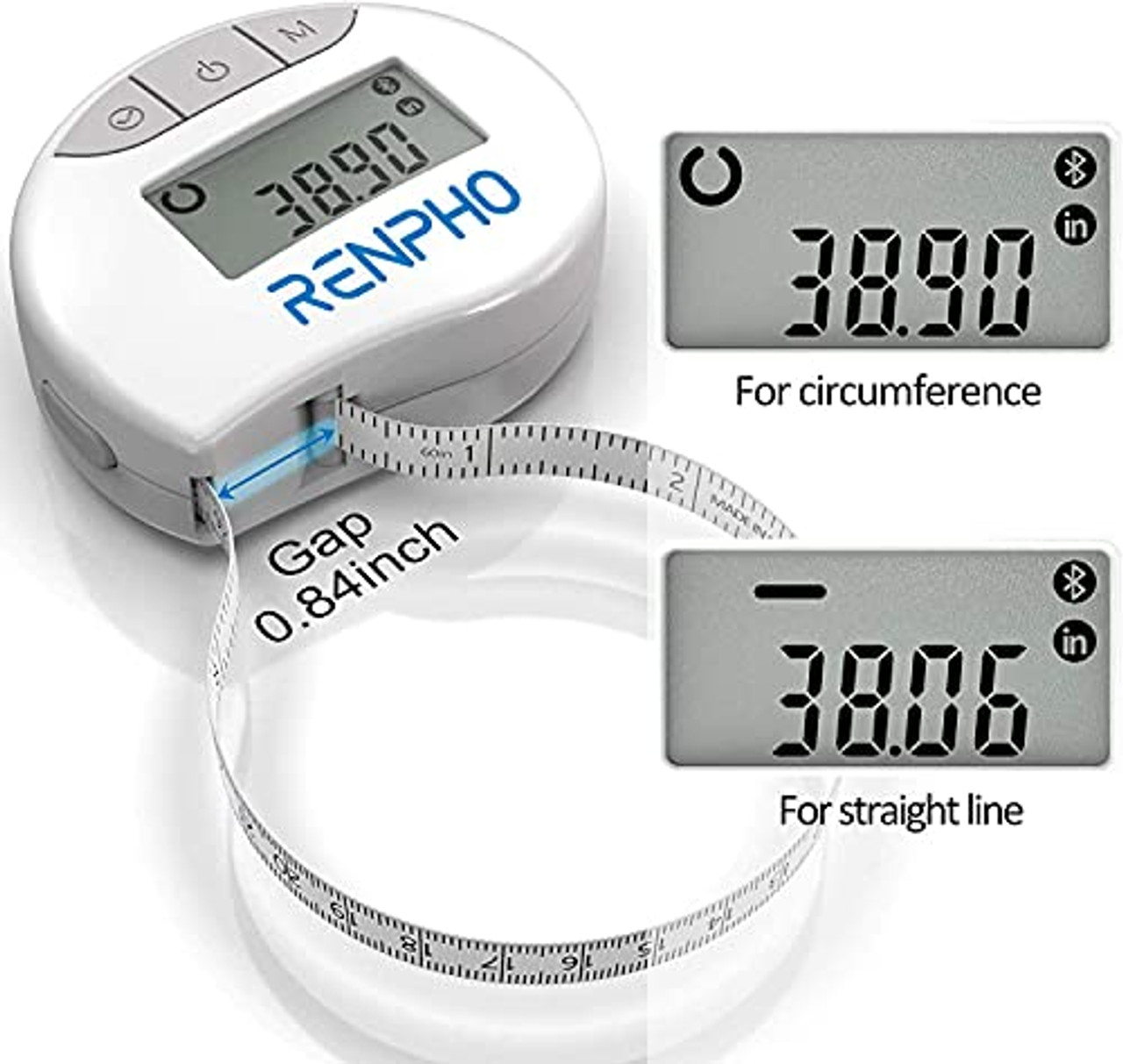 Renpho smart fitness scales, tape measure, and blood pressure Gold