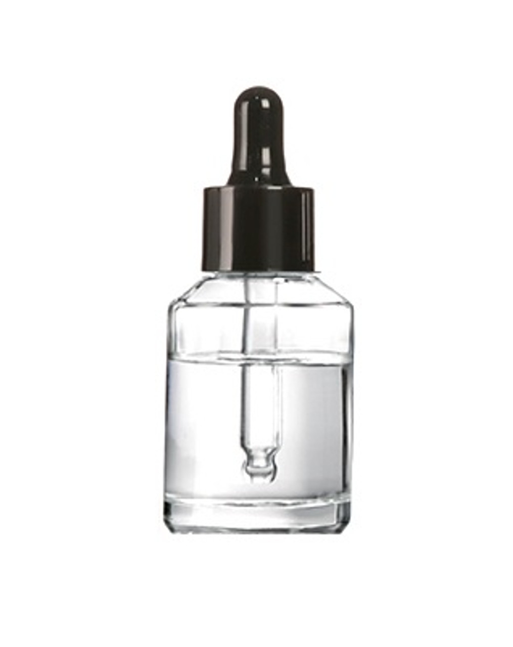 1 Oz Clear Cylinder Slope Glass Bottle with 20-400 neck finish