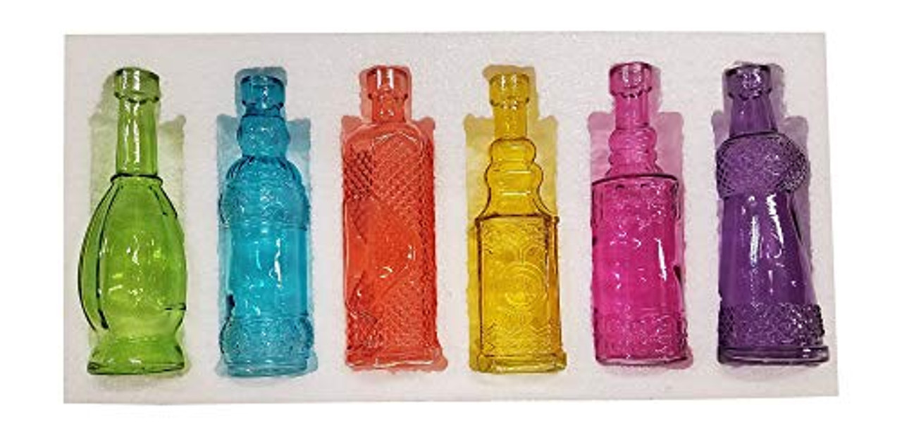 MiDanggu 4 Packs Pumpkin Decorative Glass Bottles with Cork, Empty Glass  Bud Vase Syrup Spice Bottles