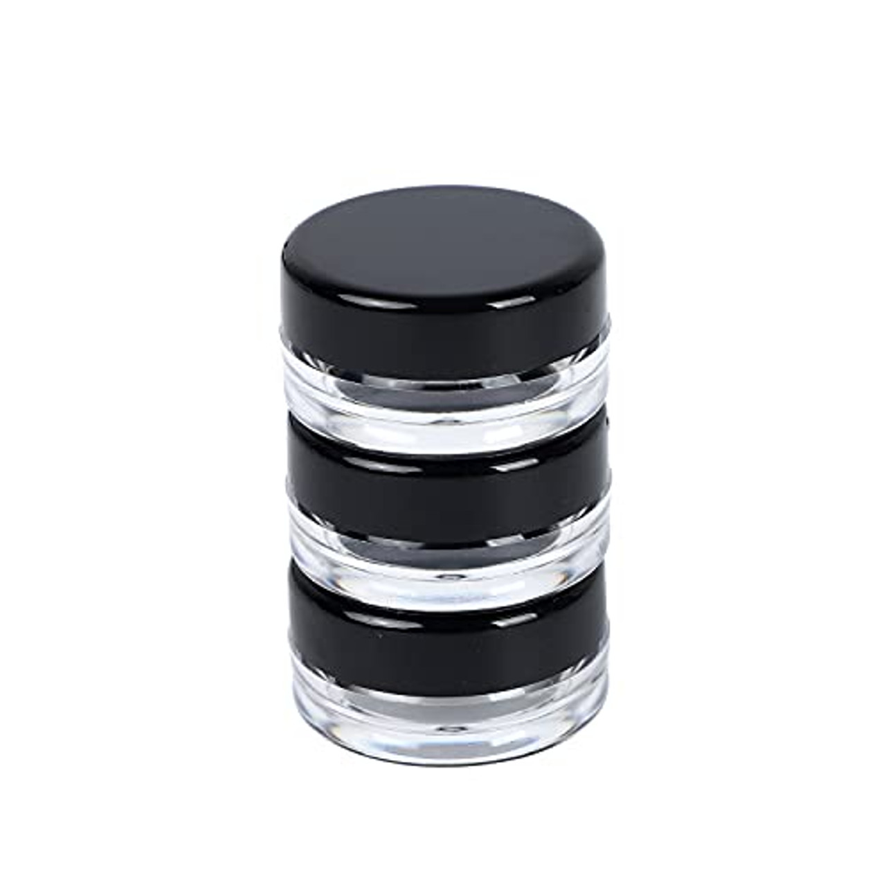 3 Gram Containers with Lids, Tiny Sample Containers, Cosmetic Sample Jars,  Bpa Free Lip Balm Containers for Makeup, Lotion, Eye Shadow, Powder, 3 ML