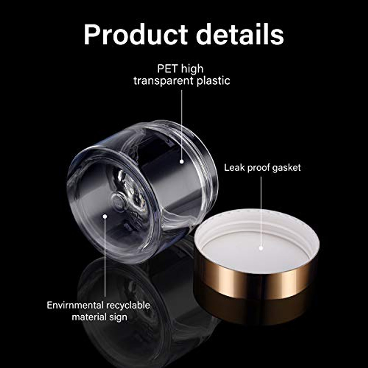 24 Pieces Empty Clear Plastic Jars with Lids Round Storage Containers  Wide-Mouth for Beauty Product Cosmetic Cream Lotion Liquid Butter Craft and  Food