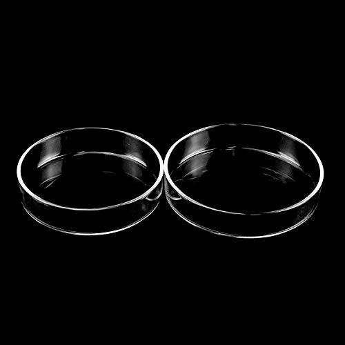QWORK Sterile Glass Petri Dish Petri Plates with Lid,5 Pack