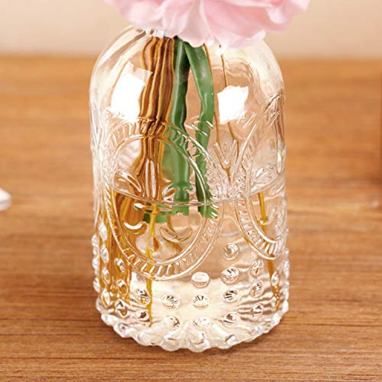 MyGift Designer Clear Glass Apothecary Jars (3 Piece Set) Decorative Weddings Candy Buffet