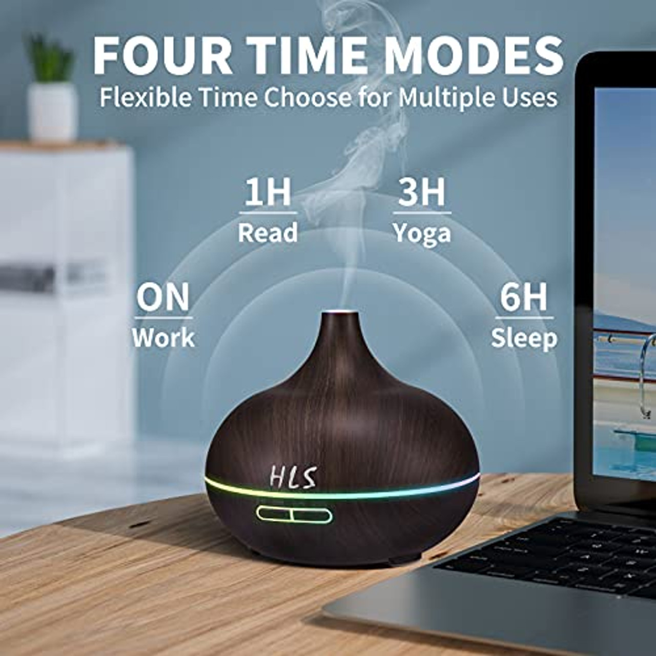 Diffusers for Essential Oils Large Room, 550ml Essential Oil Diffusers with  Remote Control, Ultrasonic Oil Diffuser with Timer, 7 Colors Light for