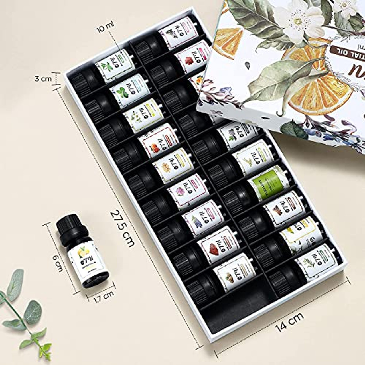 Essential Oils Set, 16 Packs 10Ml OTU Essential Oils Gift Set for Diffuser,  Massage, Custom Candles, Baths, 100% Pure Natural Organic Aromatherapy Oil