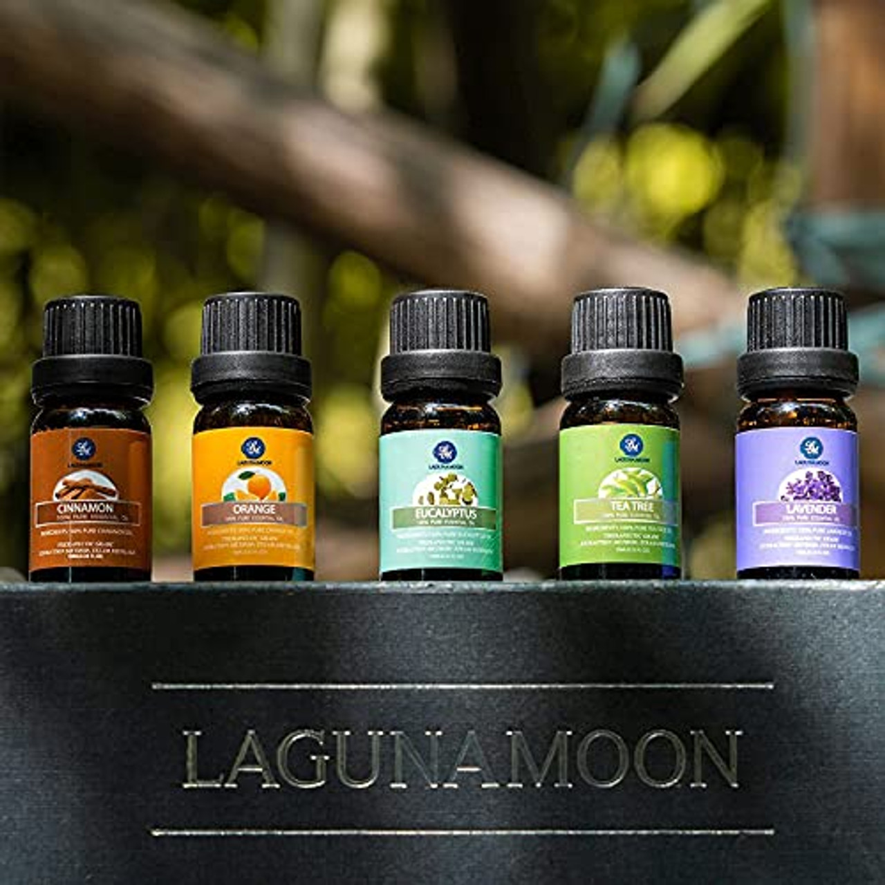 Lagunamoon Premium Essential Oils Set, 20 Pcs Pure Natural Aromatherapy Oils  Lavender Frankincense Peppermint Rose Rosemary
