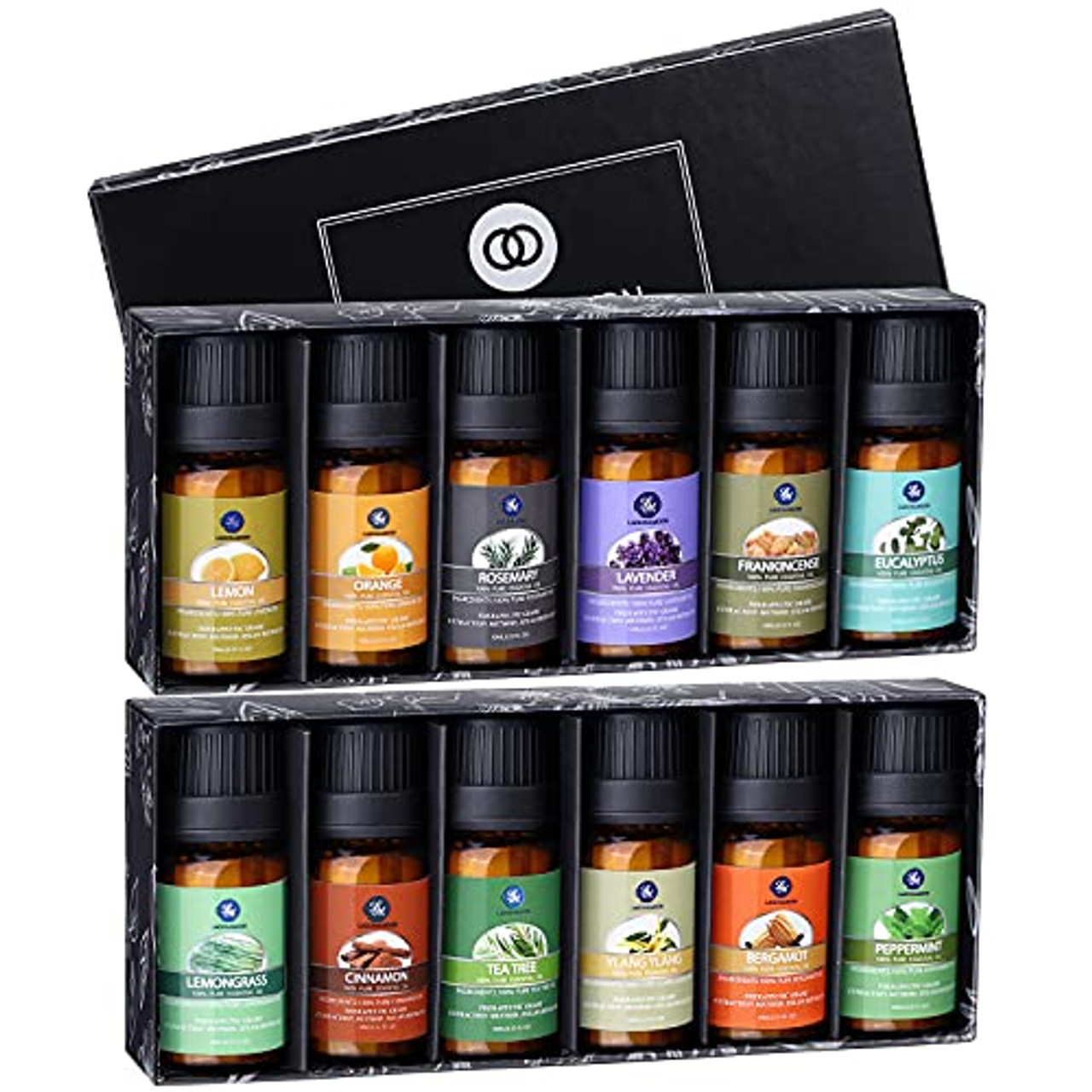 Lagunamoon 12 Pcs Upgraded Premium Essential Oils Set for Massage