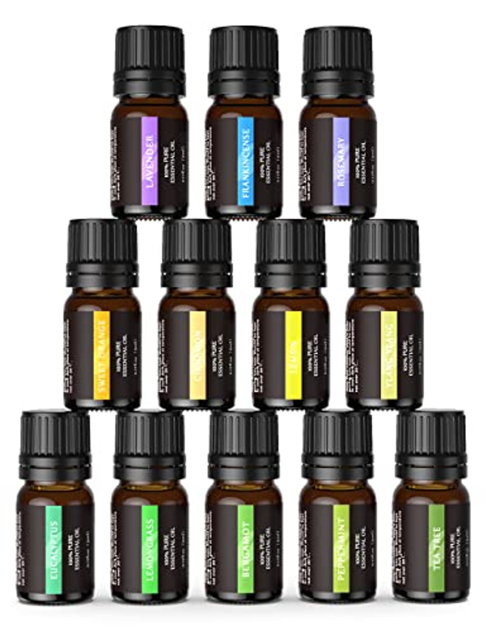 AOSNO Essential Oil Top 12*5ml Essential Oils for Diffusers for Home, Pure  Aromatherapy Oils, Lavender, Peppermint, Eucalyptus, Lemongrass, Orange,  Tea Tree, Bergamot, Cinnamon, Rosemary and More