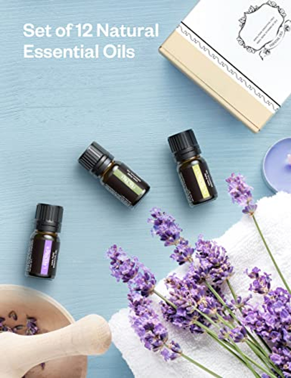AOSNO Essential Oil Top 12*5ml Essential Oils for Diffusers for