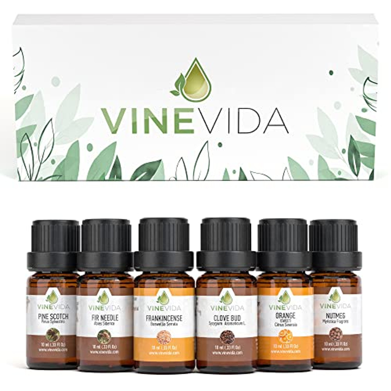 Vinevida Essential Oils Set for Aromatherapy, Massage, and Skin Care (10ml  Each), Top 6 Picks for a Perfect Winter Holidays Gift