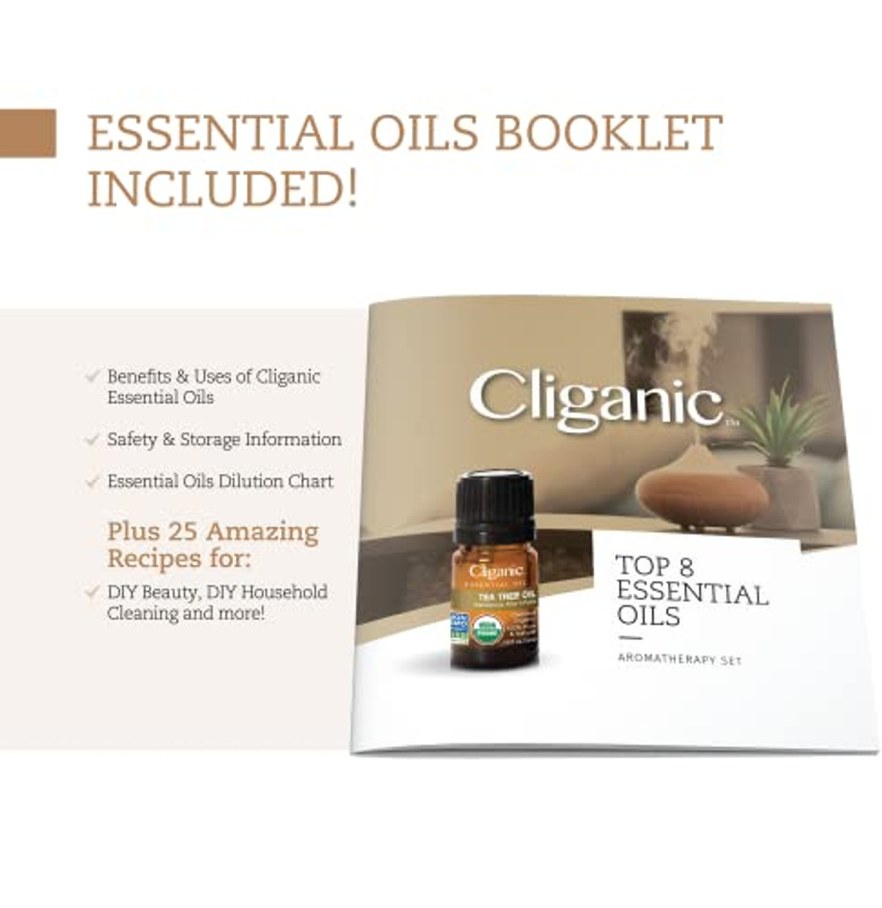 Cliganic 100% Pure Essential Oil Orange 0.33 fl oz (10 ml)