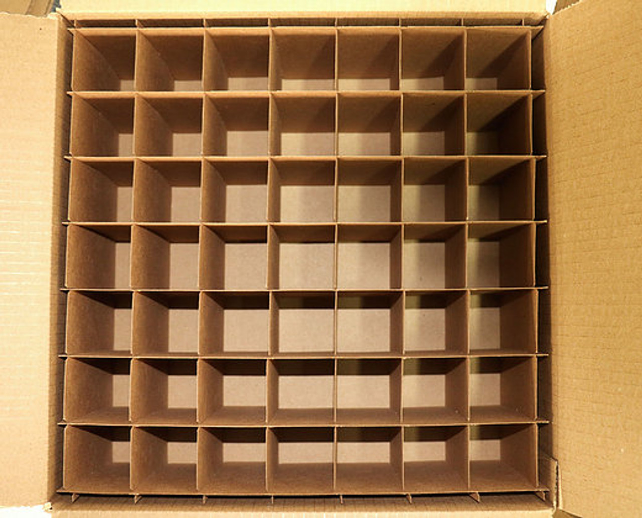 Corrugated Boxes with 64 Cells Dividers (Fits 64 - 4 oz. Bottles) - Set of  35
