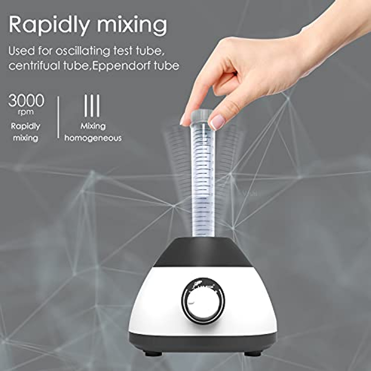 VEVOR Vortex Mixer, 3000rpm Mini Vortex Mixer Shaker, Touch Function  Scientific Lab Vortex Shaker, Mix Up to 50ml, 6mm Orbital Diameter for Test  Tube